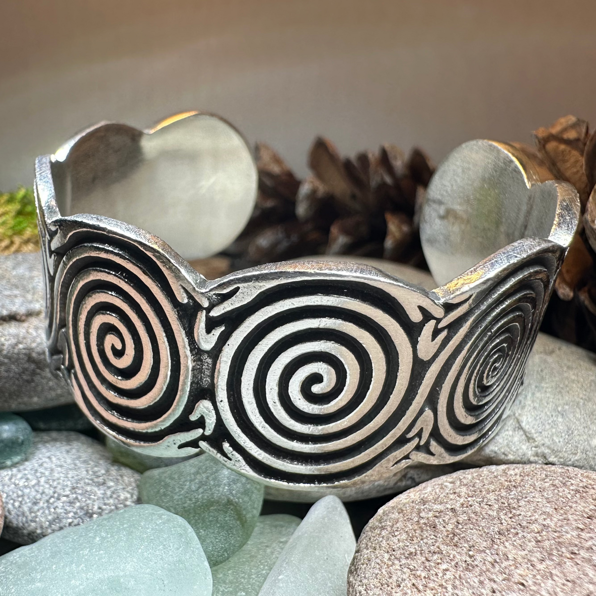 Aldara Celtic Spiral Bracelet | Cuff Bracelet | Wiccan Center