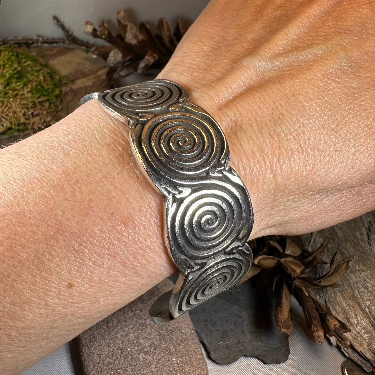 Aldara Celtic Spiral Bracelet | Cuff Bracelet | Wiccan Center