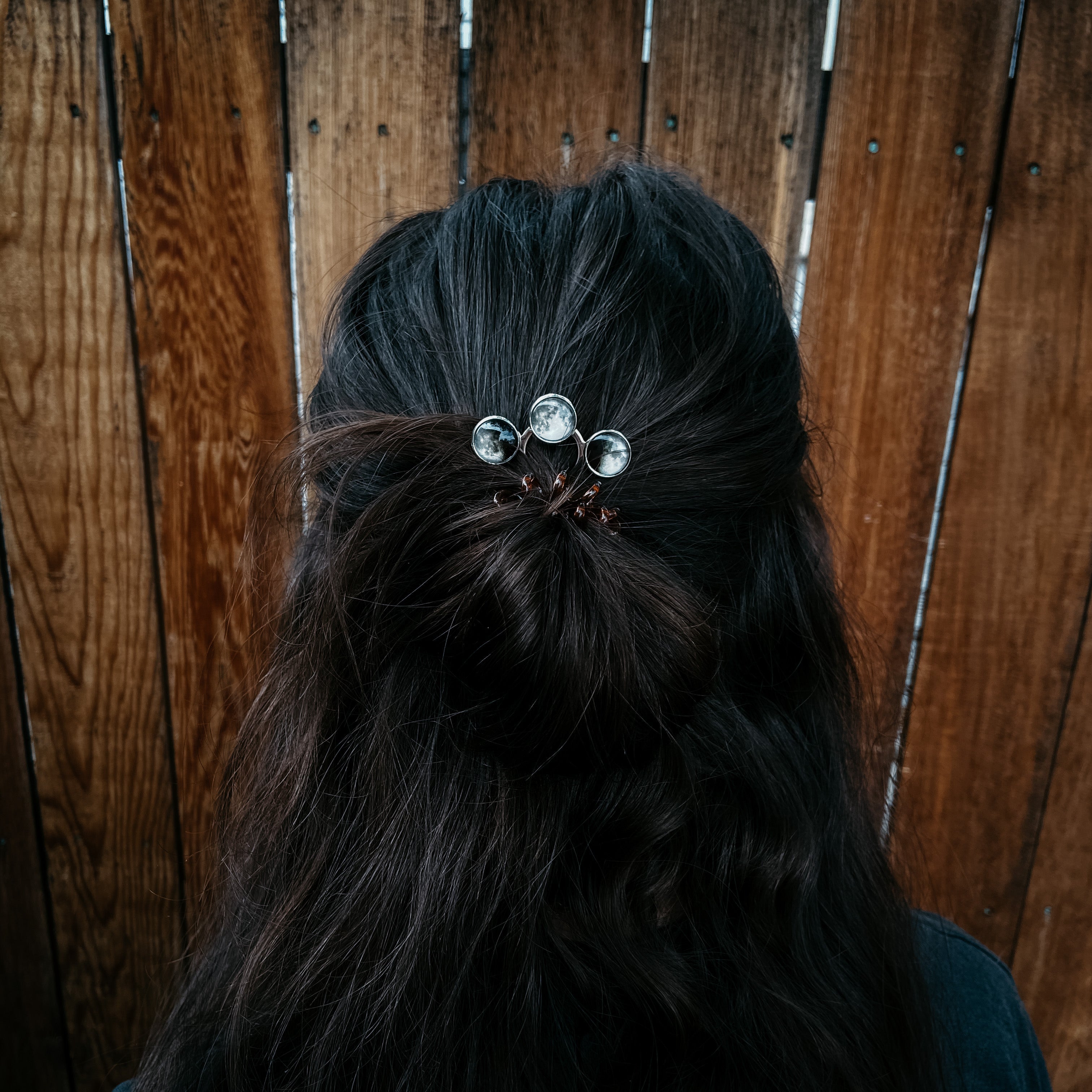 Moon Phase Trio Hair Pin | Hair Accessories | Wiccan Center
