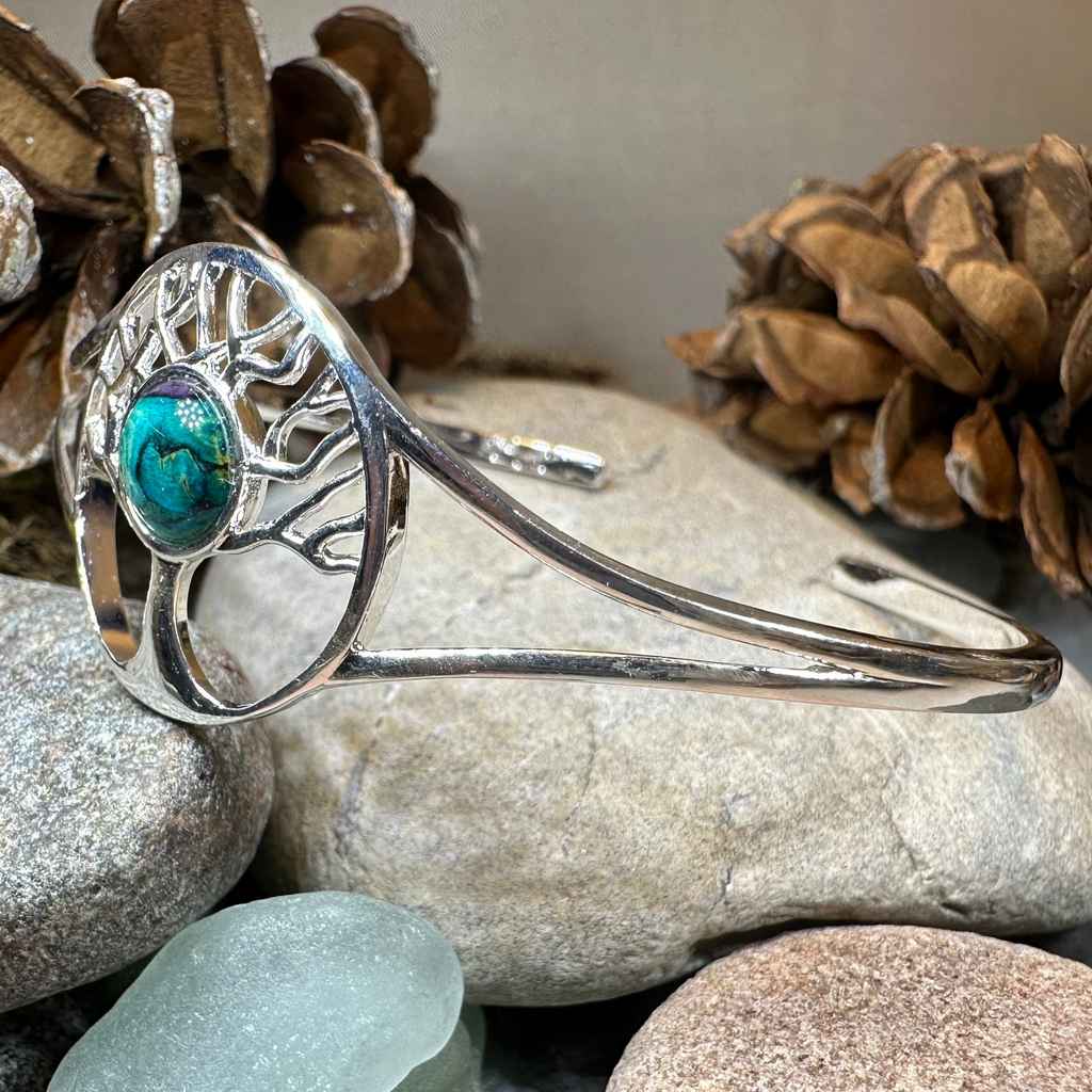 Heathergems Tree of Life Bracelet - Handmade in Scotland | Cuff Bracelet | Wiccan Center