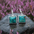 Heathergems Square Earrings - Handmade in Scotland | Dangle Earrings | Wiccan Center