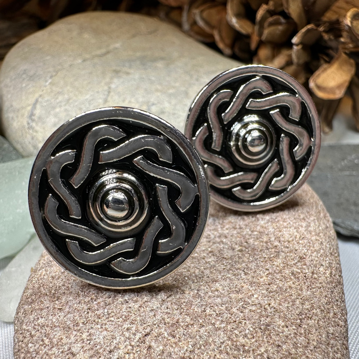 Celtic Shield Cufflinks for Men | Cuff Links | Wiccan Center