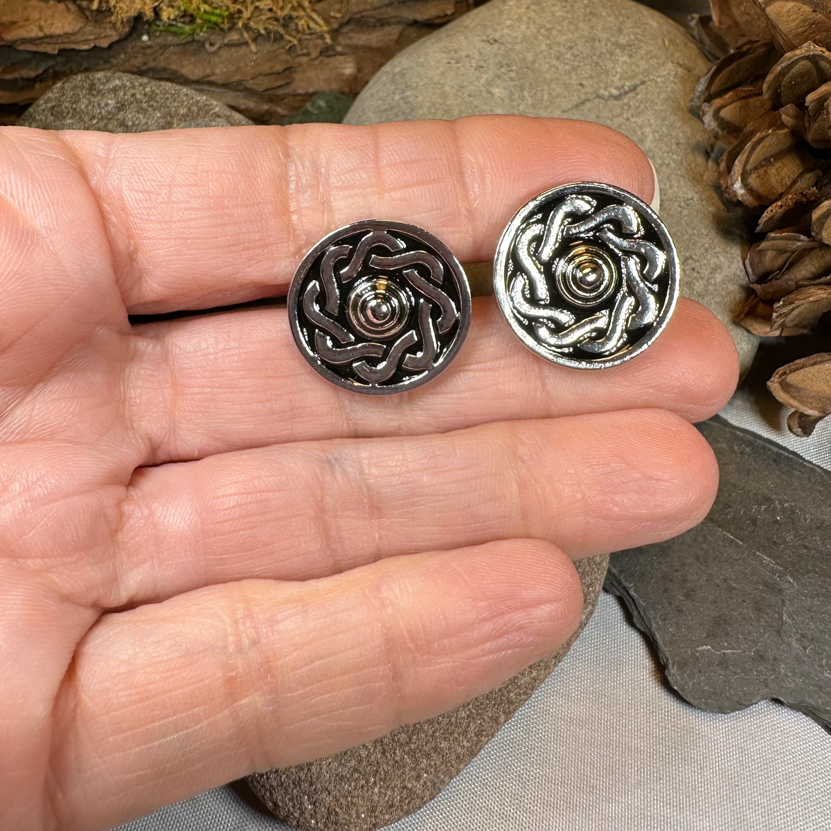 Celtic Shield Cufflinks for Men | Cuff Links | Wiccan Center