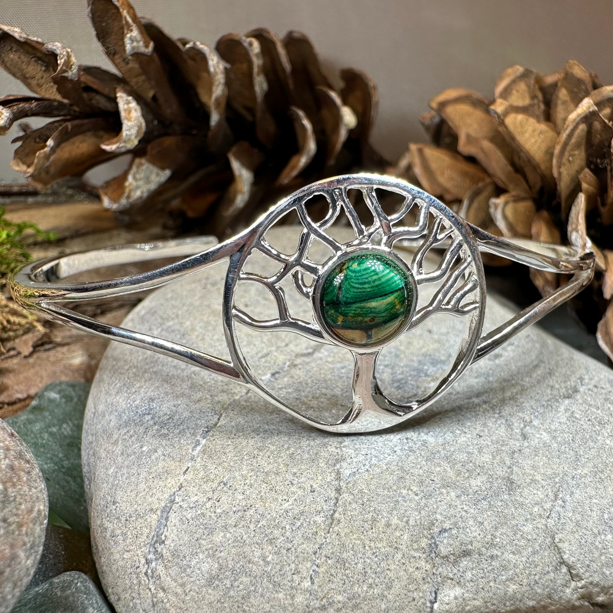 Heathergems Tree of Life Bracelet - Handmade in Scotland | Cuff Bracelet | Wiccan Center