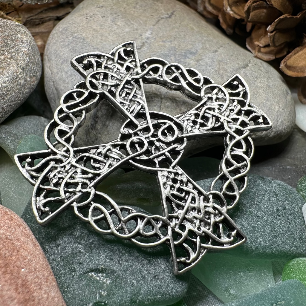 Pewter Celtic Cross Brooch | Brooch | Wiccan Center