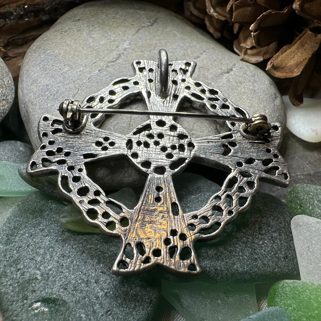 Pewter Celtic Cross Brooch | Brooch | Wiccan Center