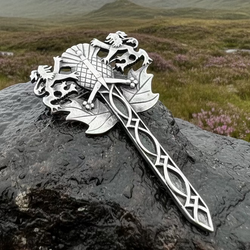 Rampant Lion Sword Kilt Pin in Pewter | Kilt Pin | Wiccan Center