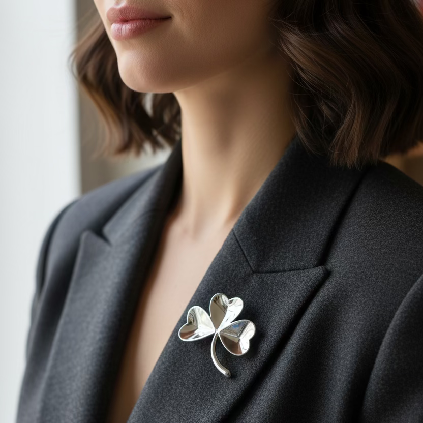 Ireland Shamrock Brooch in Pewter | Brooch | Wiccan Center