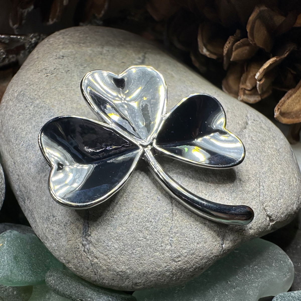 Ireland Shamrock Brooch in Pewter | Brooch | Wiccan Center