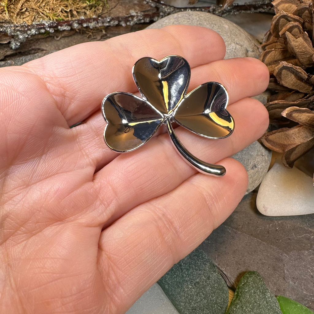 Ireland Shamrock Brooch in Pewter | Brooch | Wiccan Center