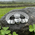 Irish Claddagh Shamrock Brooch