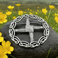 Pewter Irish Saint Brigid's Cross Brooch | Brooch | Wiccan Center