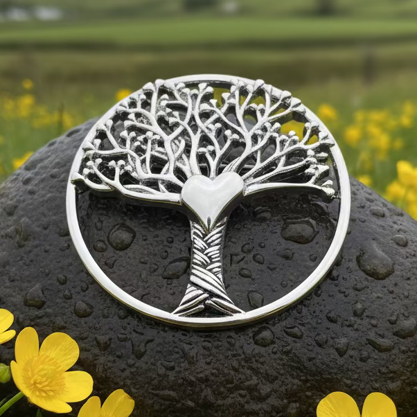 Tree of Life Heart Brooch | Brooch | Wiccan Center