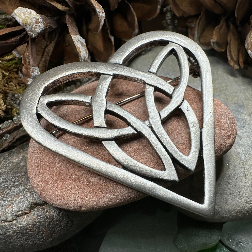 Everheart Celtic Heart Brooch in Pewter | Brooch | Wiccan Center