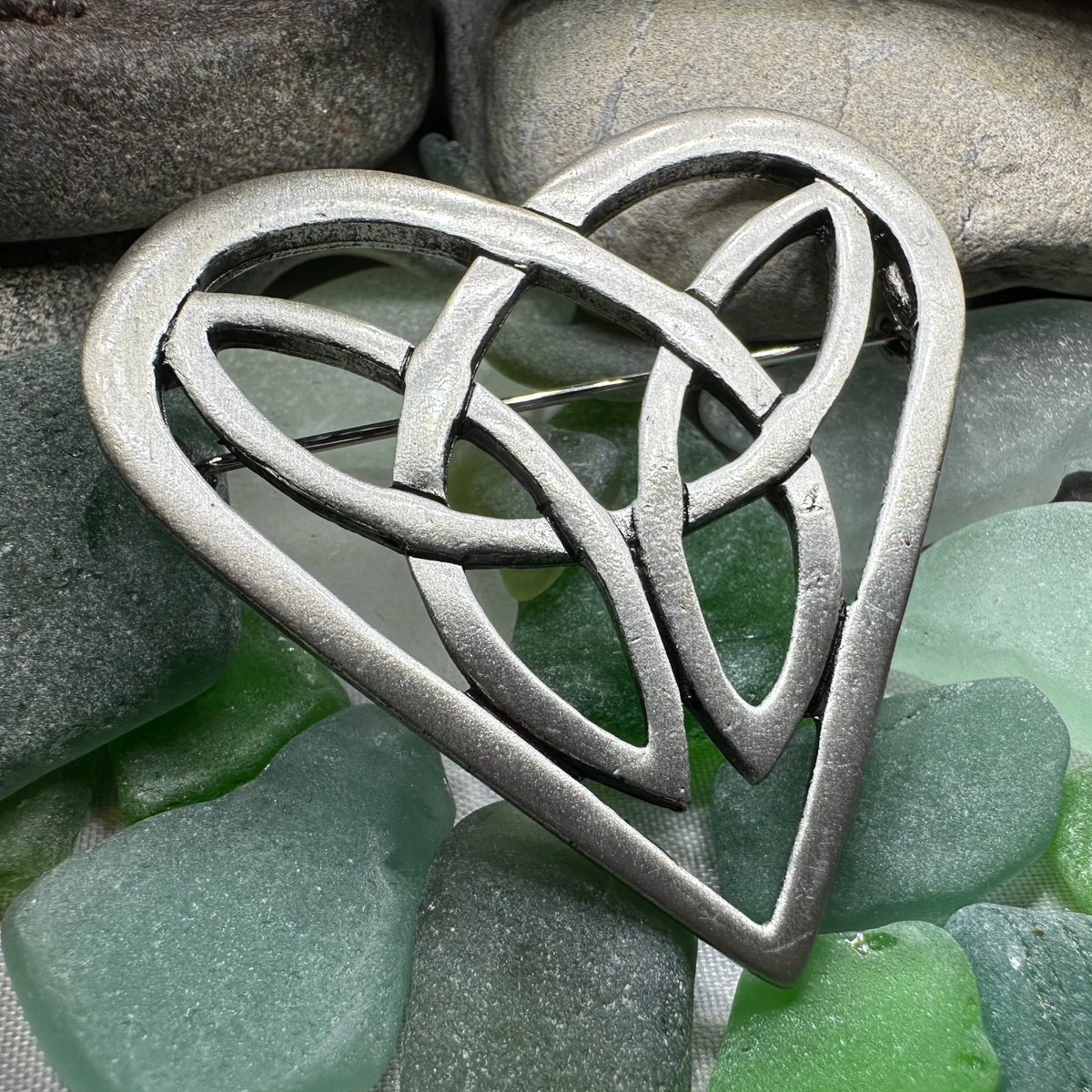 Everheart Celtic Heart Brooch in Pewter | Brooch | Wiccan Center