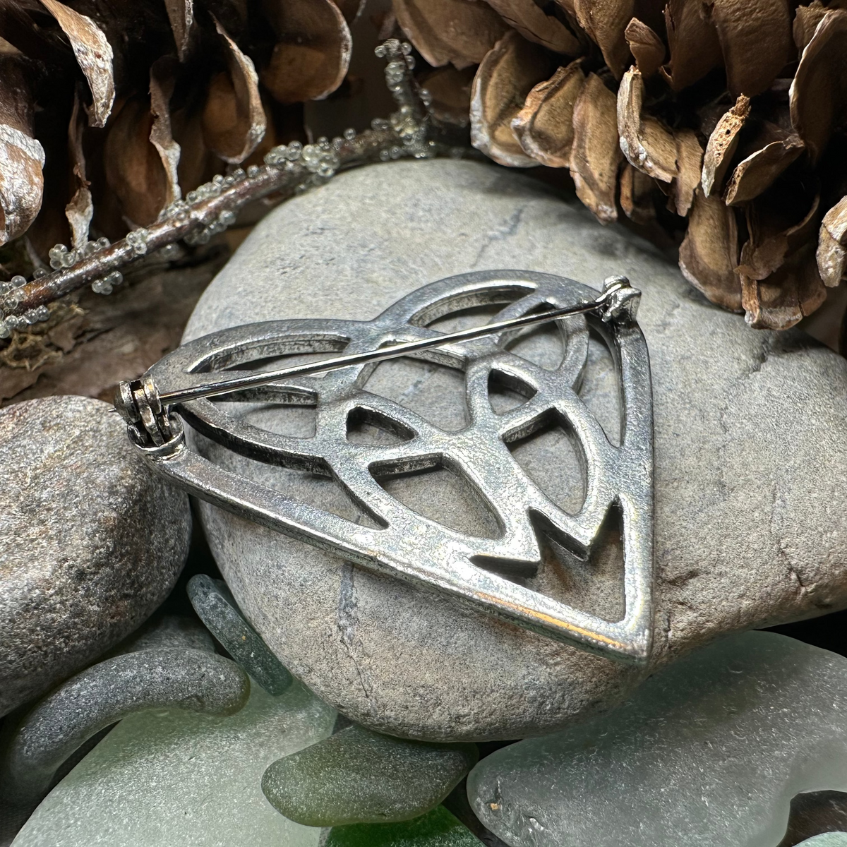 Everheart Celtic Heart Brooch in Pewter | Brooch | Wiccan Center