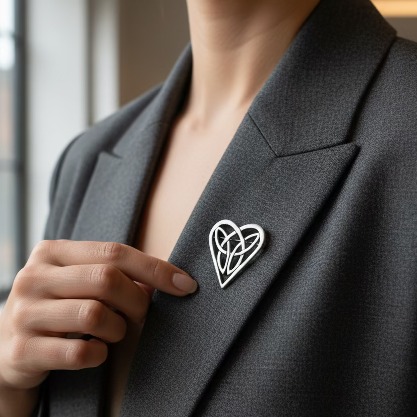 Everheart Celtic Heart Brooch in Pewter | Brooch | Wiccan Center