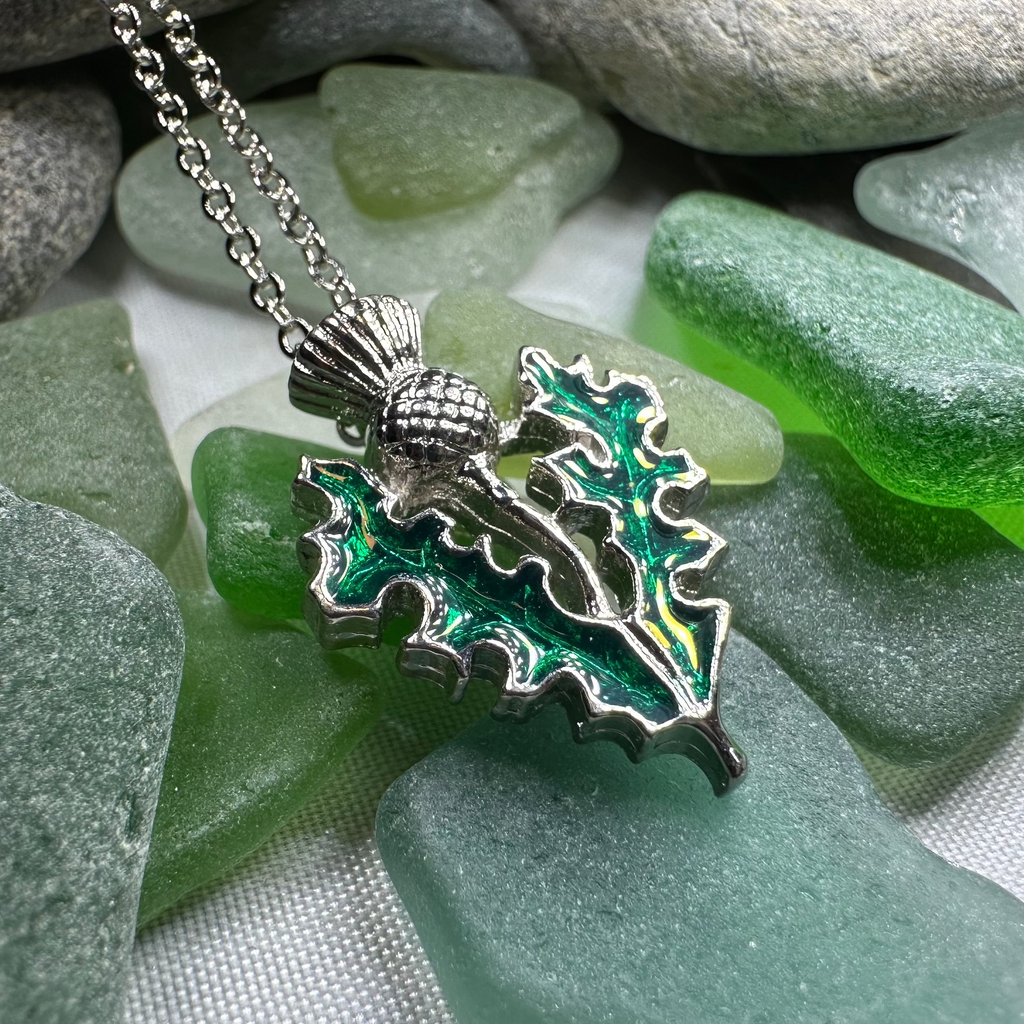Annis Scottish Thistle Necklace - Handmade in Scotland | Pendant | Wiccan Center