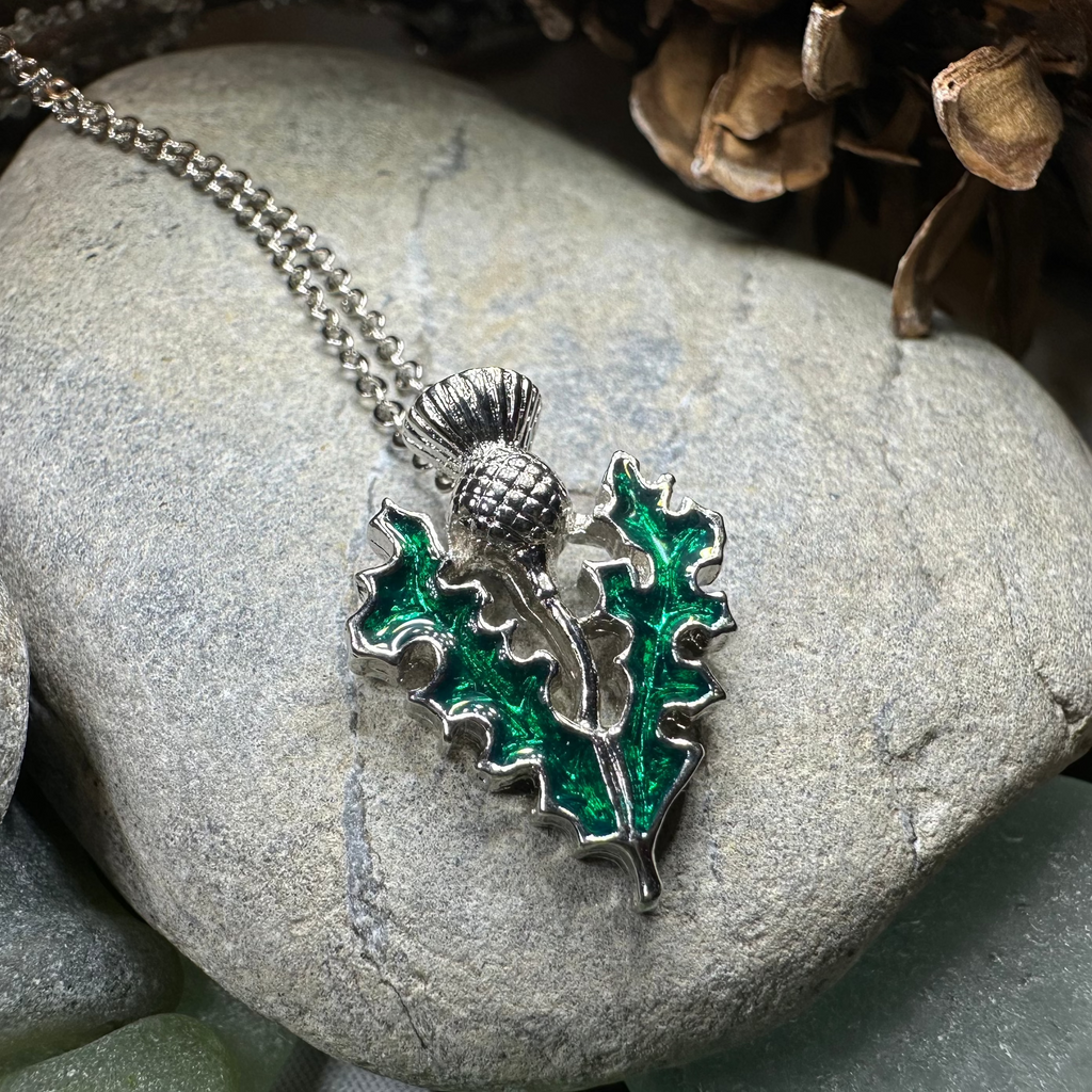 Annis Scottish Thistle Necklace - Handmade in Scotland | Pendant | Wiccan Center