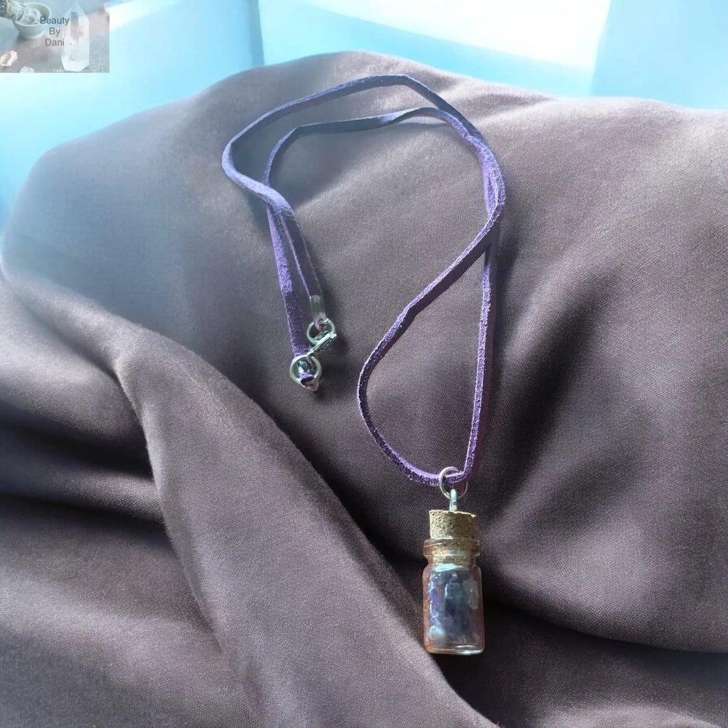 Amethyst in a Bottle Necklace
