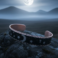 Midnight Moon & Stars Copper Cuff Bracelet | Bracelet | Wiccan Center