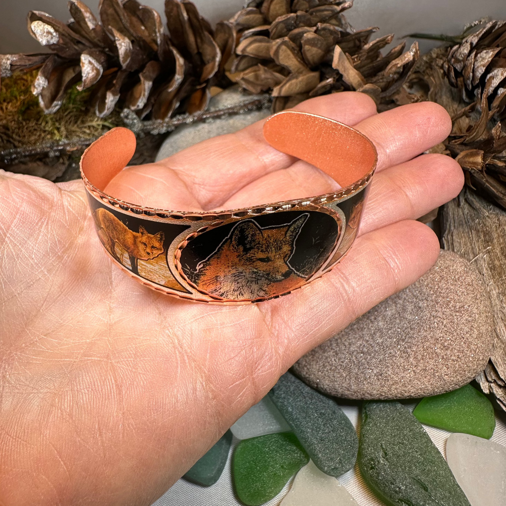 Fox Spirit Copper Cuff Bracelet | Bracelet | Wiccan Center