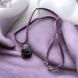 Amethyst Necklace on Leather Cord | Necklace | Wiccan Center