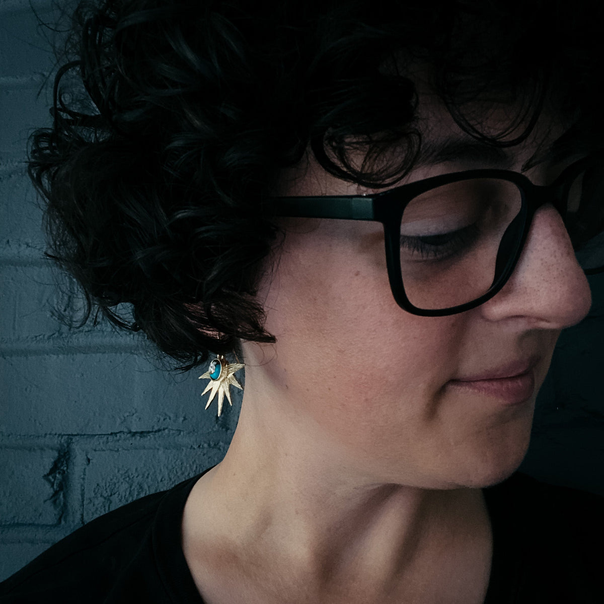 Sun Goddess Earrings with Copper Oyster Turquoise | Earrings | Wiccan Center