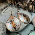 Springtime Bee Copper Earrings | Dangle Earrings | Wiccan Center