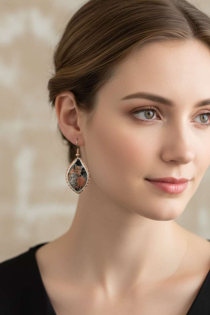 Red Fox Copper Earrings | Dangle Earrings | Wiccan Center