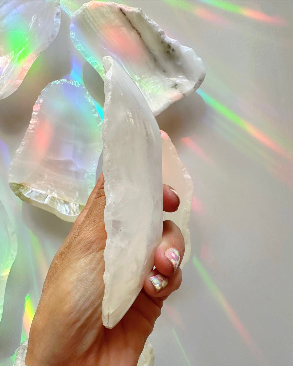 White Calcite Dish B