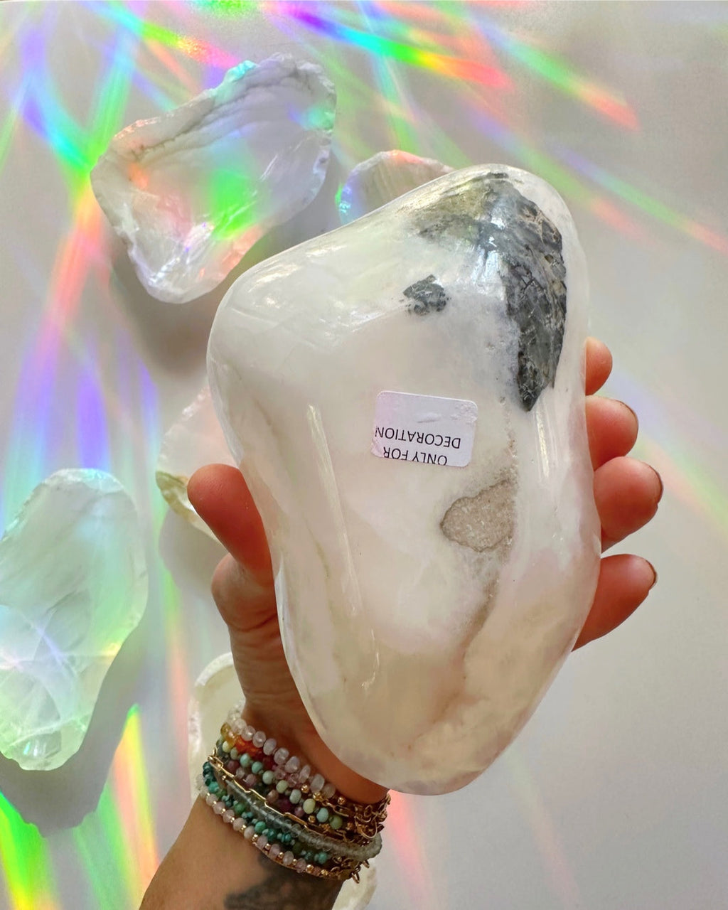 White Calcite Dish B