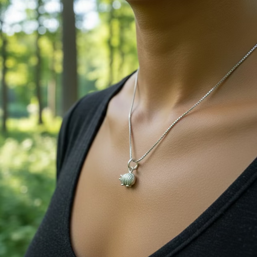 Adorable Little Hedgehog Necklace | Pendant | Wiccan Center