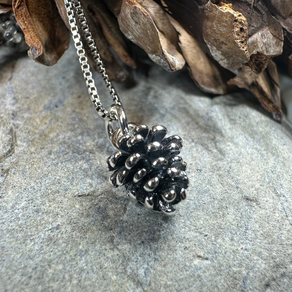 Winter Pine Cone Necklace