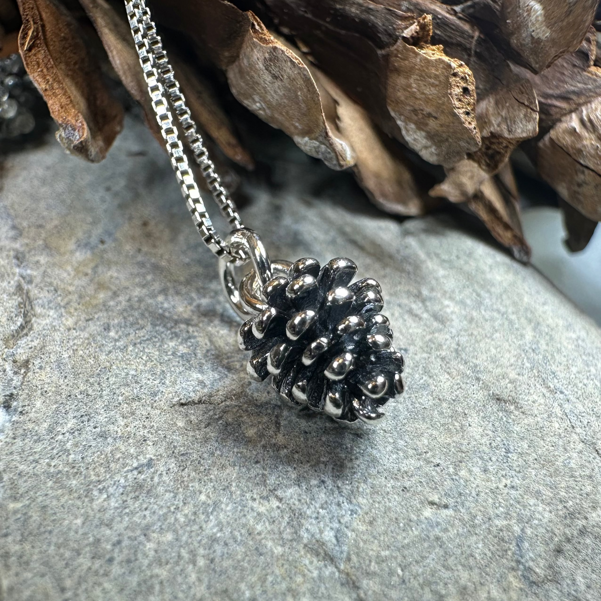 Winter Pine Cone Necklace