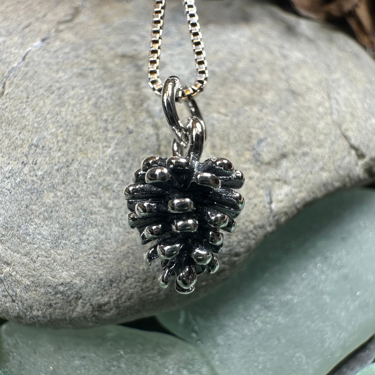 Winter Pine Cone Necklace