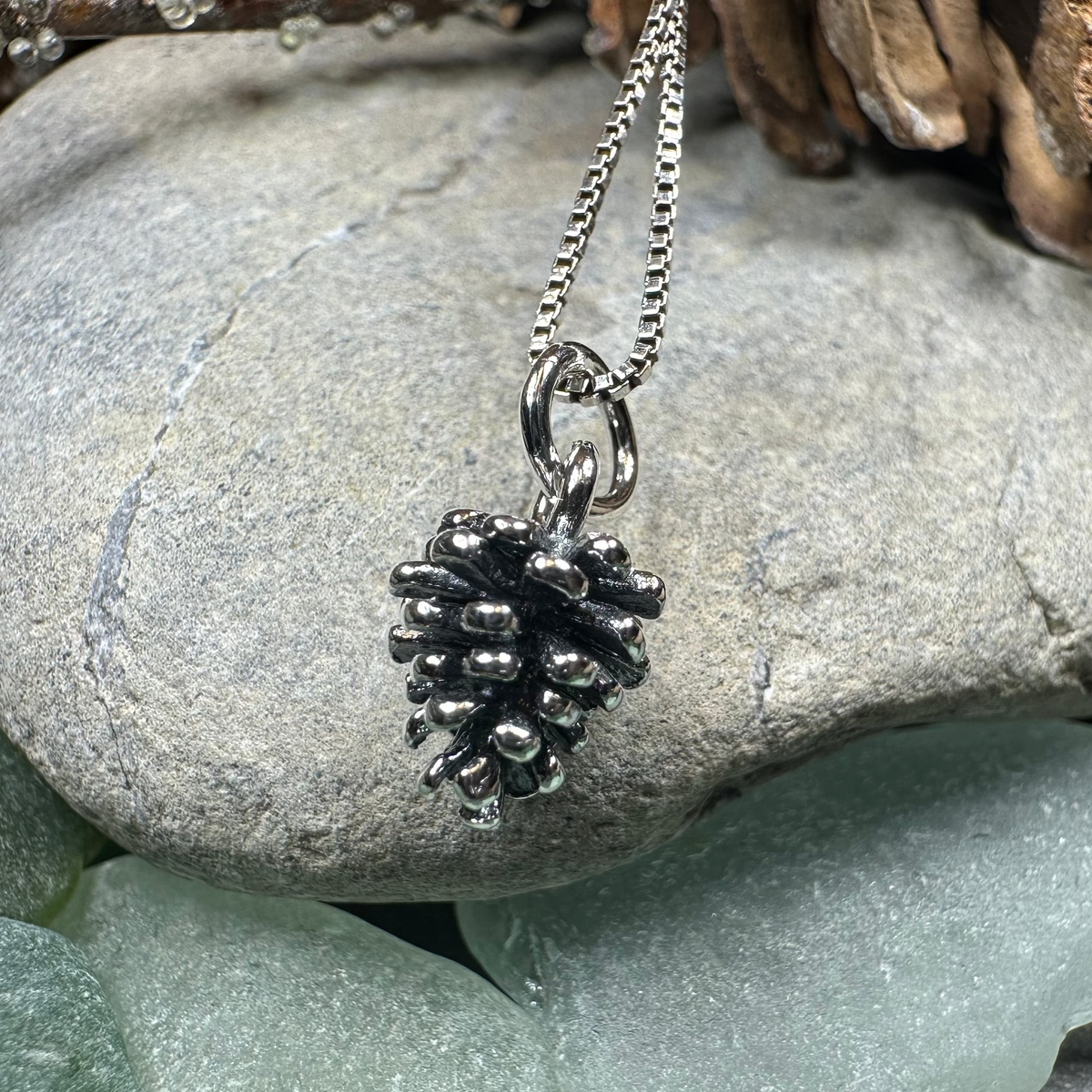 Winter Pine Cone Necklace