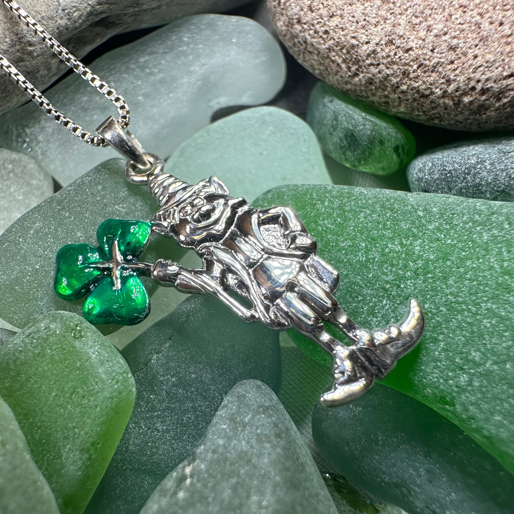 Celtic Leprechaun Shamrock Necklace | Pendant | Wiccan Center