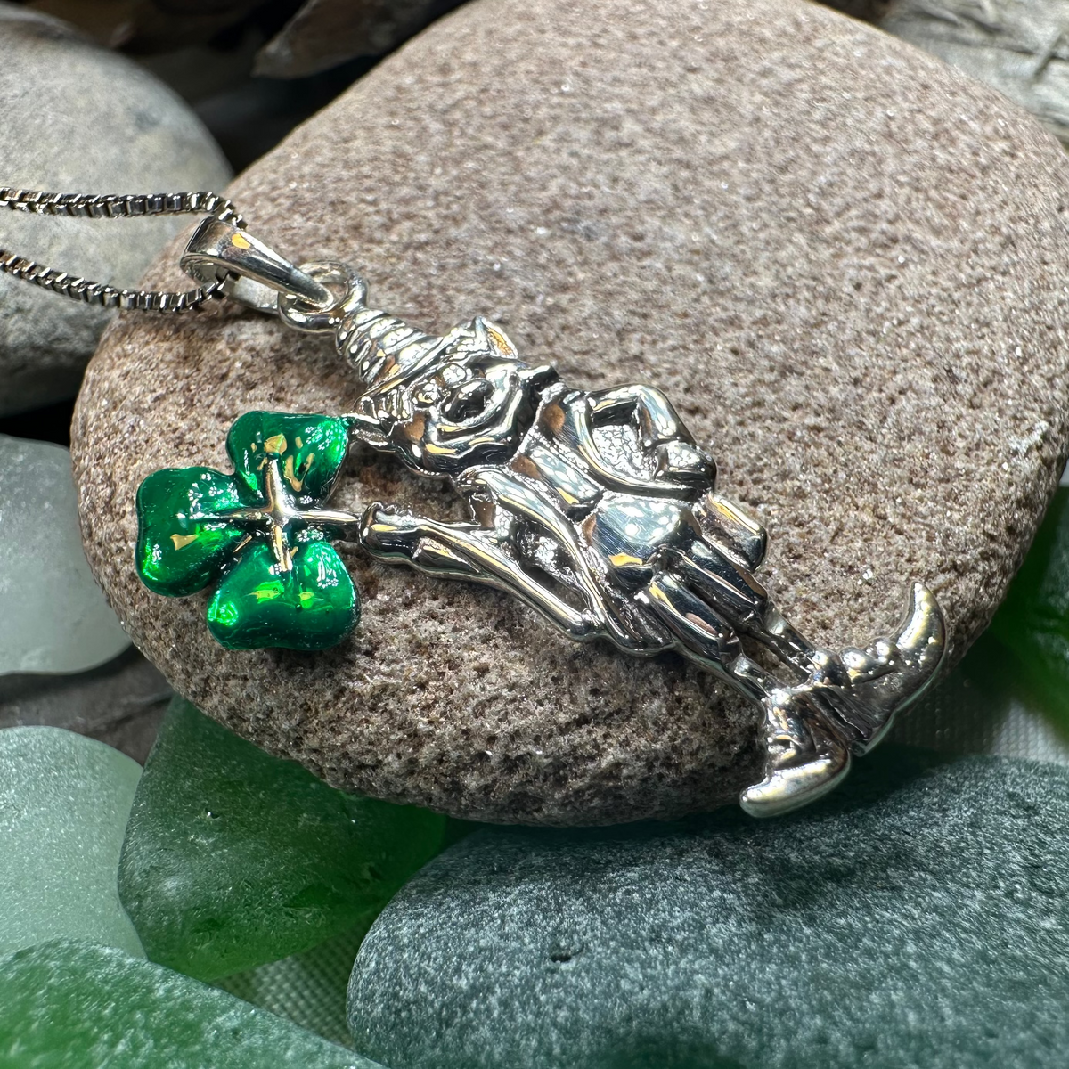 Celtic Leprechaun Shamrock Necklace | Pendant | Wiccan Center