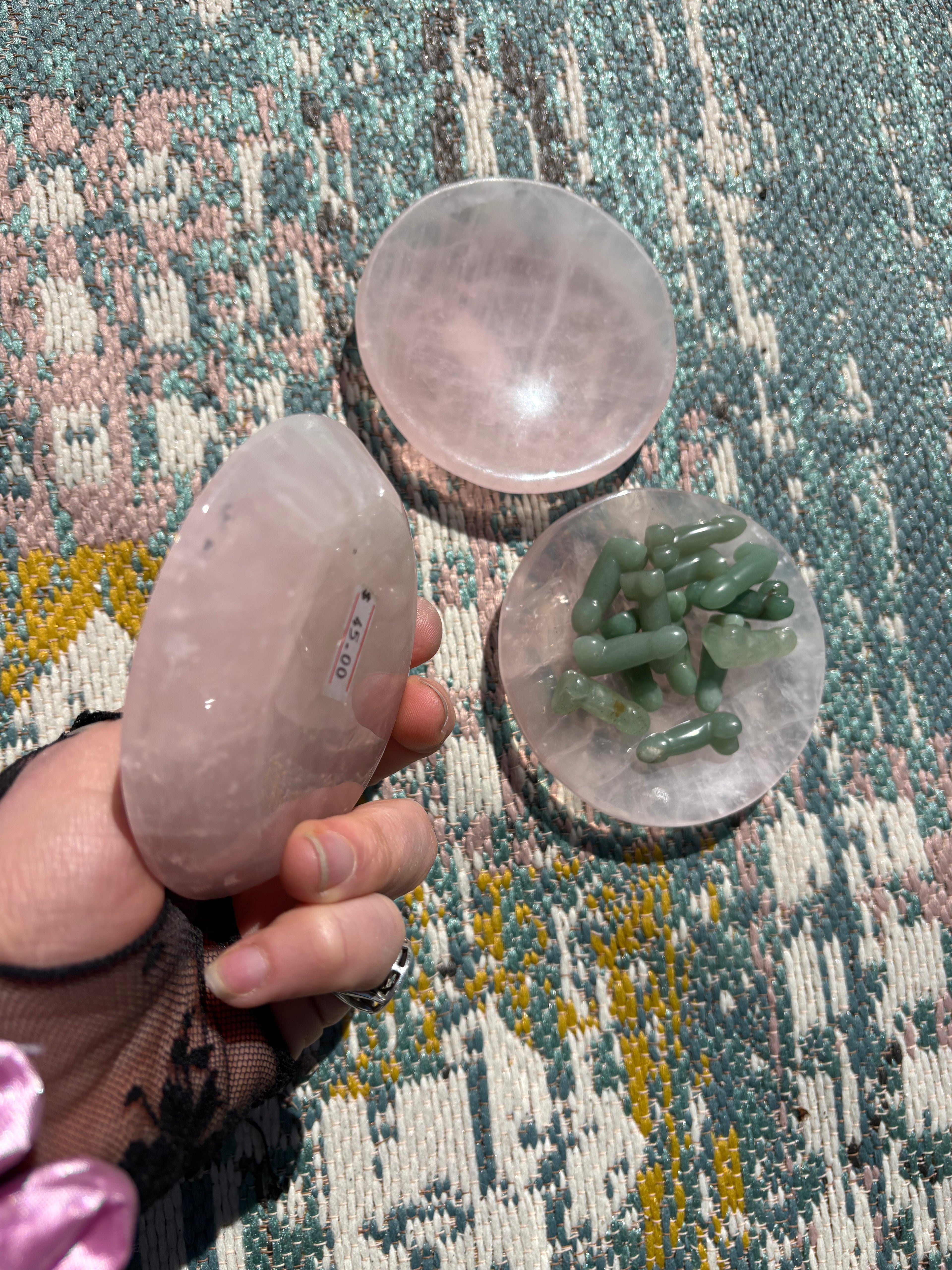 Rose Quartz Offering Bowl/Plate | Crystal | Wiccan Center