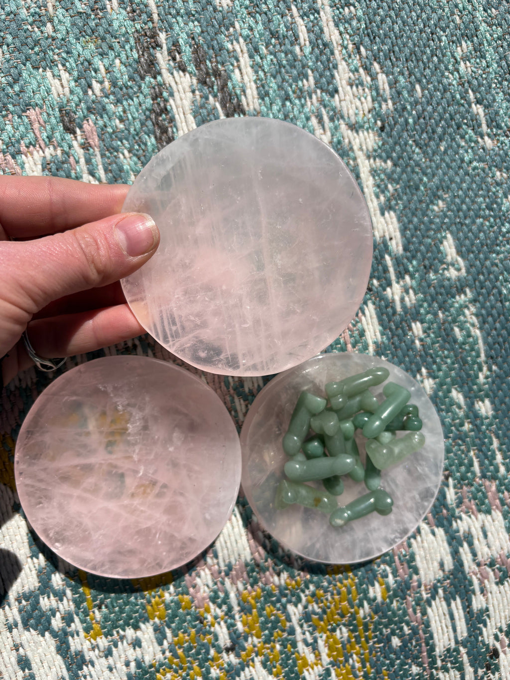 Rose Quartz Offering Bowl/Plate | Crystal | Wiccan Center