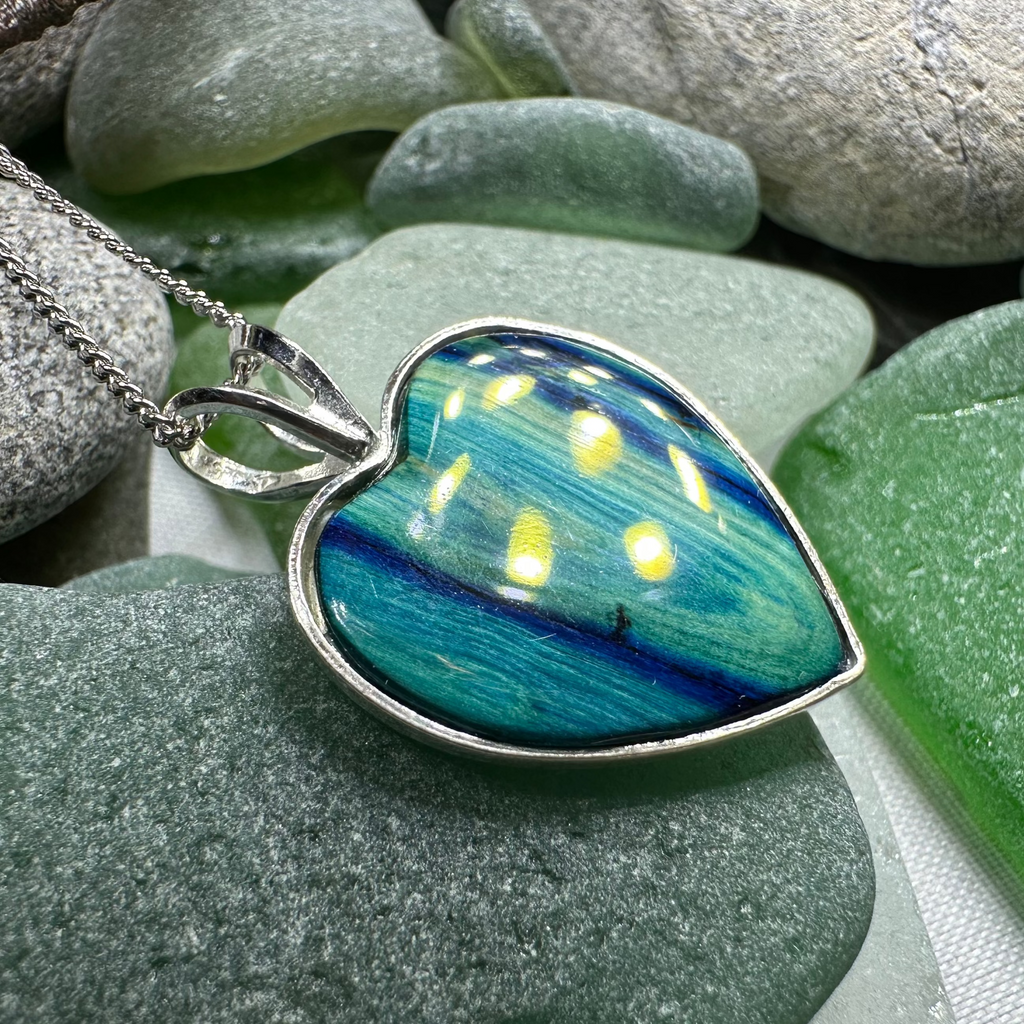 Scottish Heathergems Heart Necklace - Handmade in Scotland | Pendant | Wiccan Center