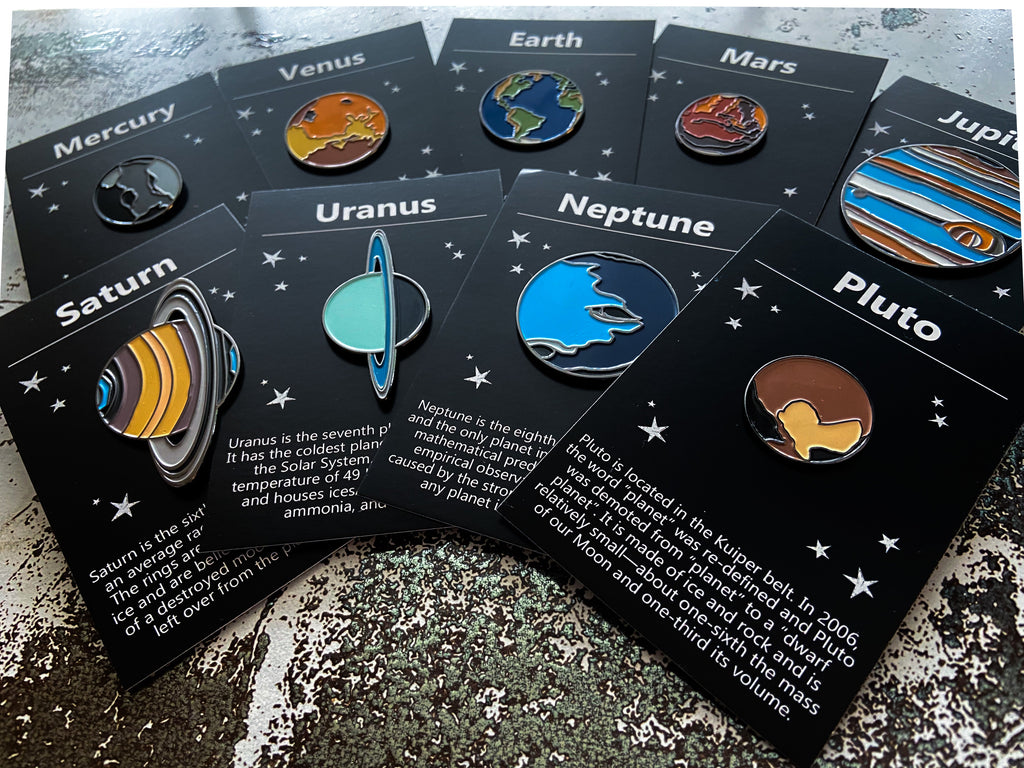 Solar System Planet Enamel Pin Set of 9 | Enamel Pin | Wiccan Center