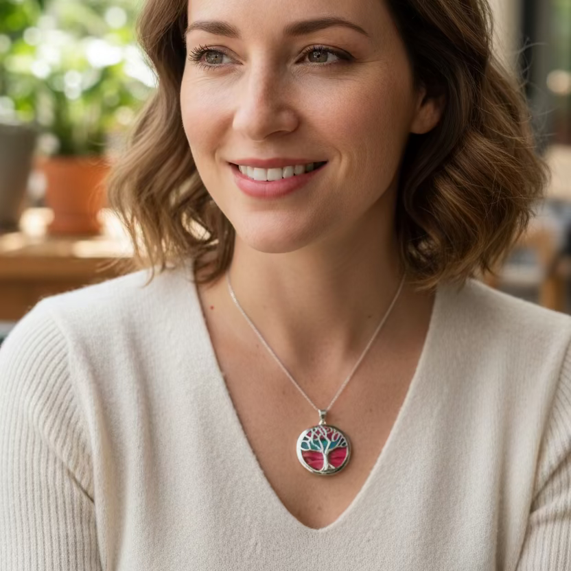 Heathergems Scottish Tree of Life Necklace - Handmade in Scotland | Pendant | Wiccan Center