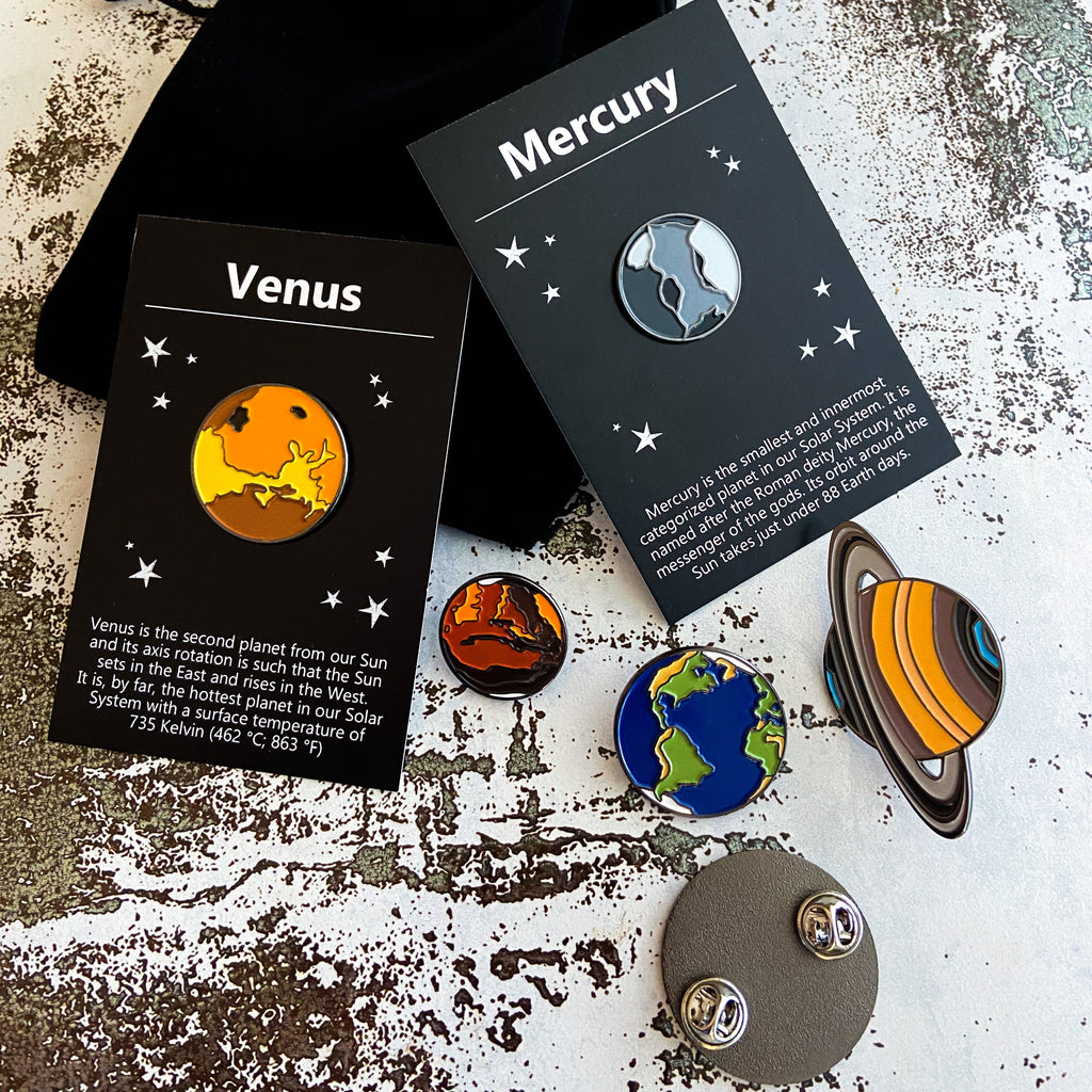 Solar System Planet Enamel Pin Set of 9 | Enamel Pin | Wiccan Center