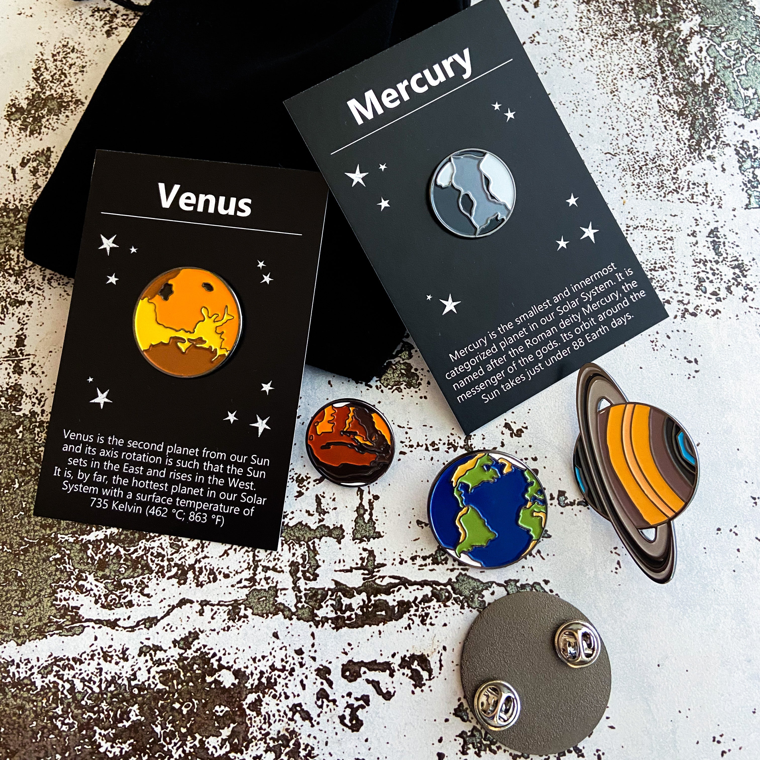 Solar System Planet Enamel Pin Set of 9 | Enamel Pin | Wiccan Center