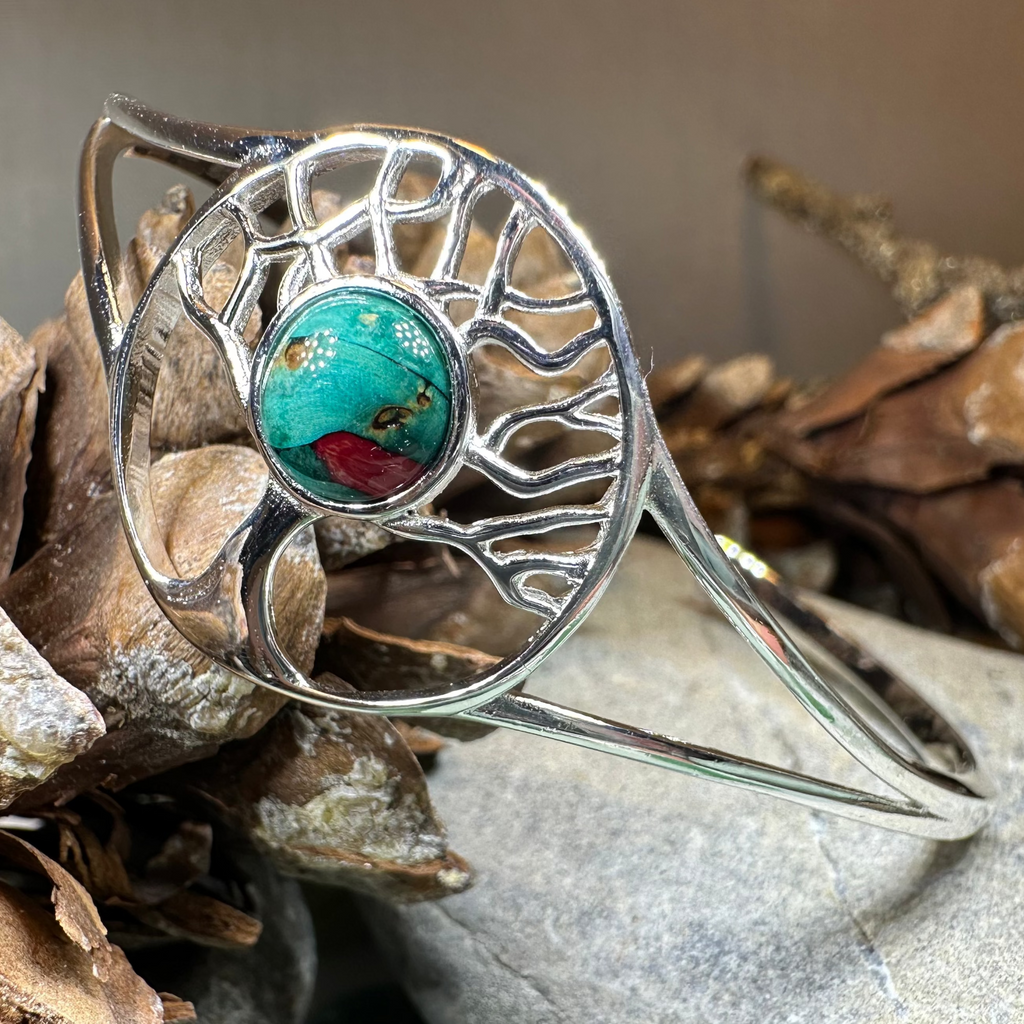 Heathergems Tree of Life Bracelet - Handmade in Scotland | Cuff Bracelet | Wiccan Center