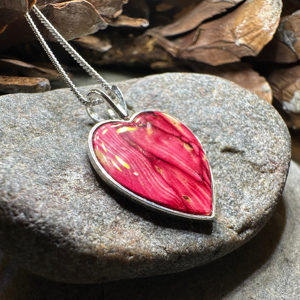 Scottish Heathergems Heart Necklace - Handmade in Scotland | Pendant | Wiccan Center