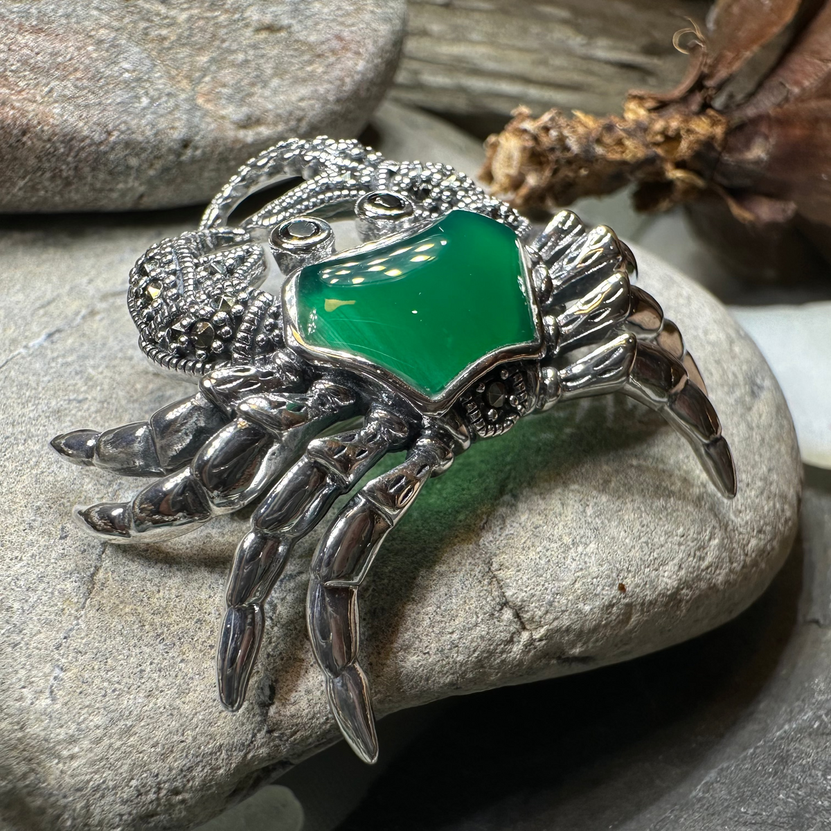 Deep Sea Crab Brooch in Sterling Silver | Brooch | Wiccan Center