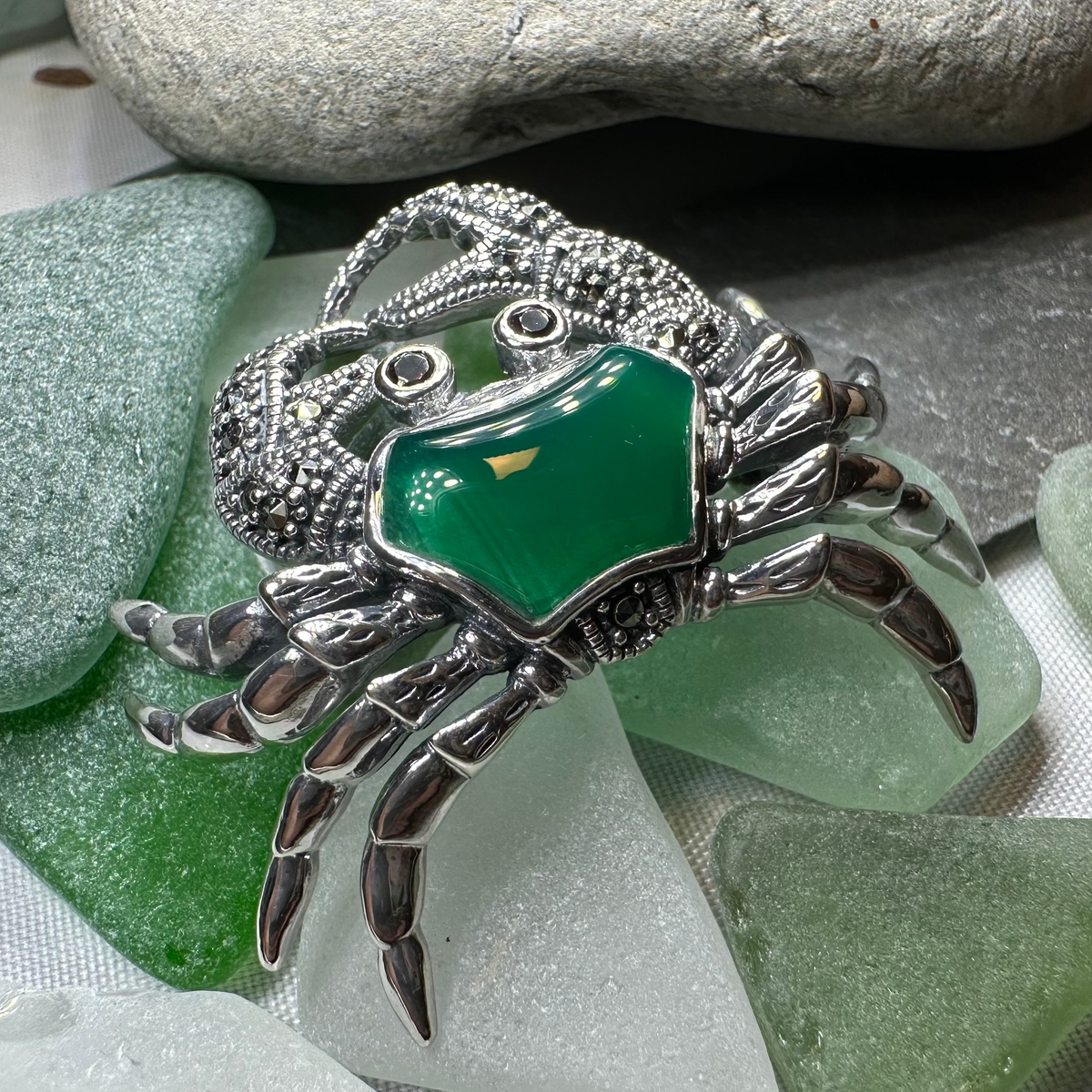 Deep Sea Crab Brooch in Sterling Silver | Brooch | Wiccan Center
